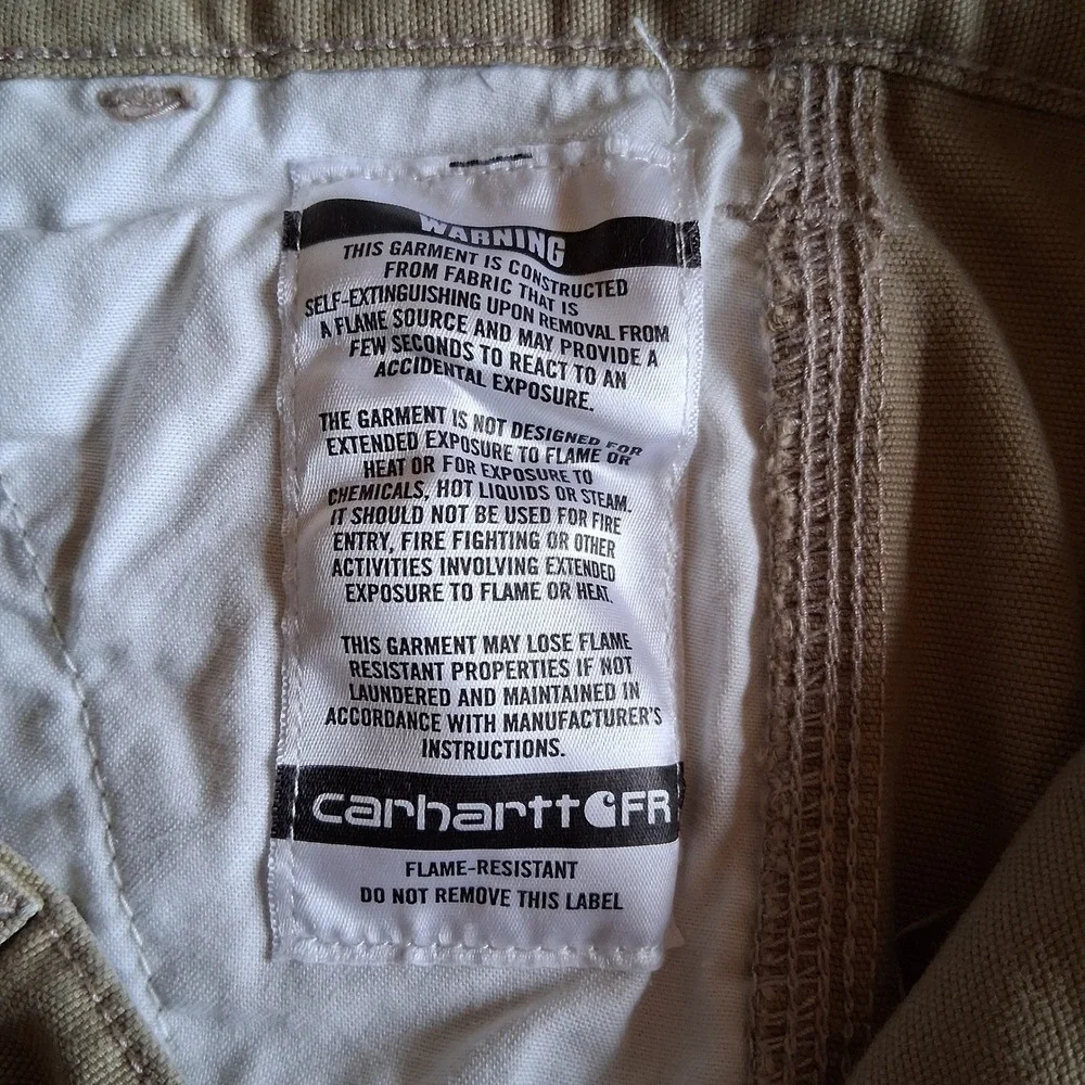 Carhartt FR Relaxed Fit Carpenter Pants Tan‎ 36x30 EUC